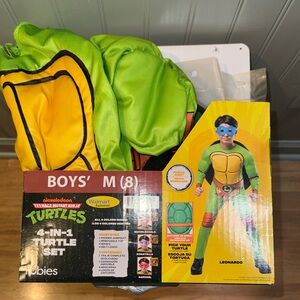 Teenage Mutant Ninja Turtles 4-in-1 Turtle Set Costume Leonardo  Medium (8) new